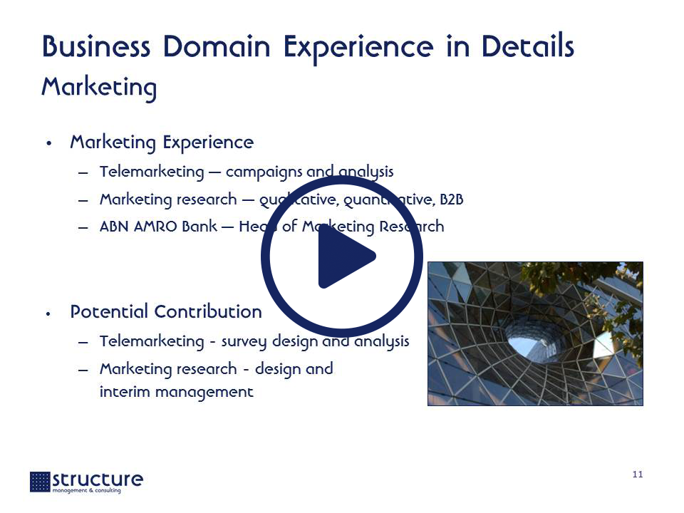 Value Proposition STRUCTURE M&C Marketing 2013